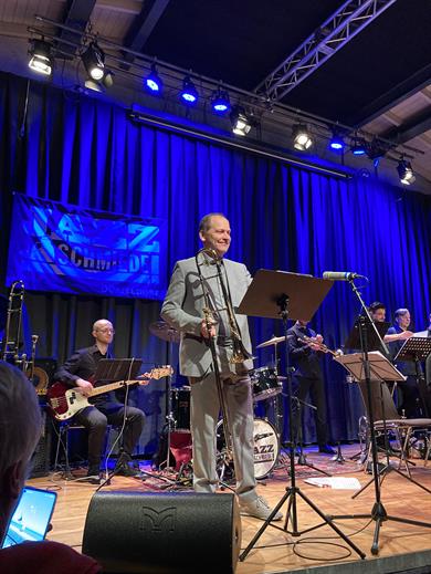 Jazz concert by the "HSD Big Band feat. Ludwig Nuss" at the Jazz Schmiede in Düsseldorf